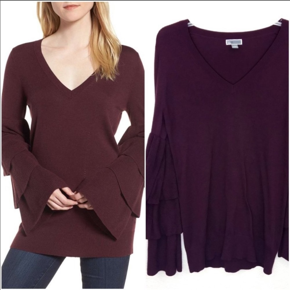 Ruffle Sleeve Sweater